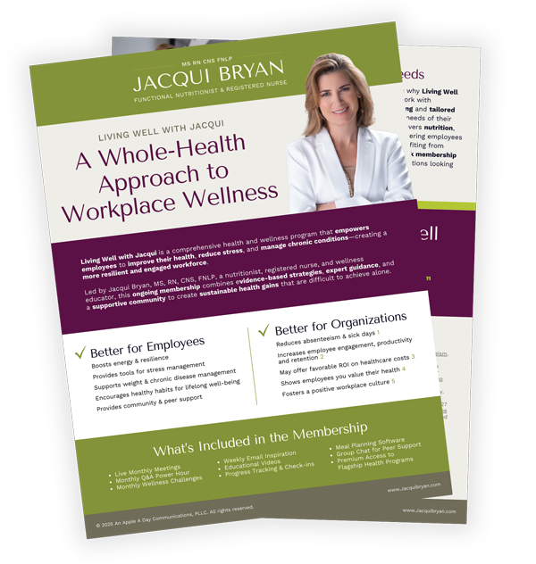 Living Well with Jacqui Corporate Membership Download